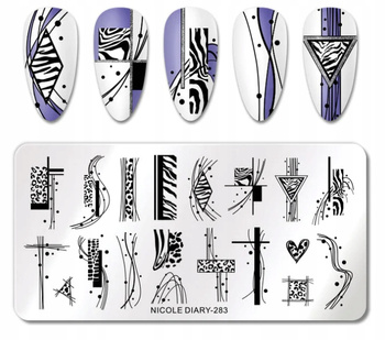 NICOLE DIARY - Blaszka do Stempli - ND-283 - PANTERKA ZEBRA LINIE